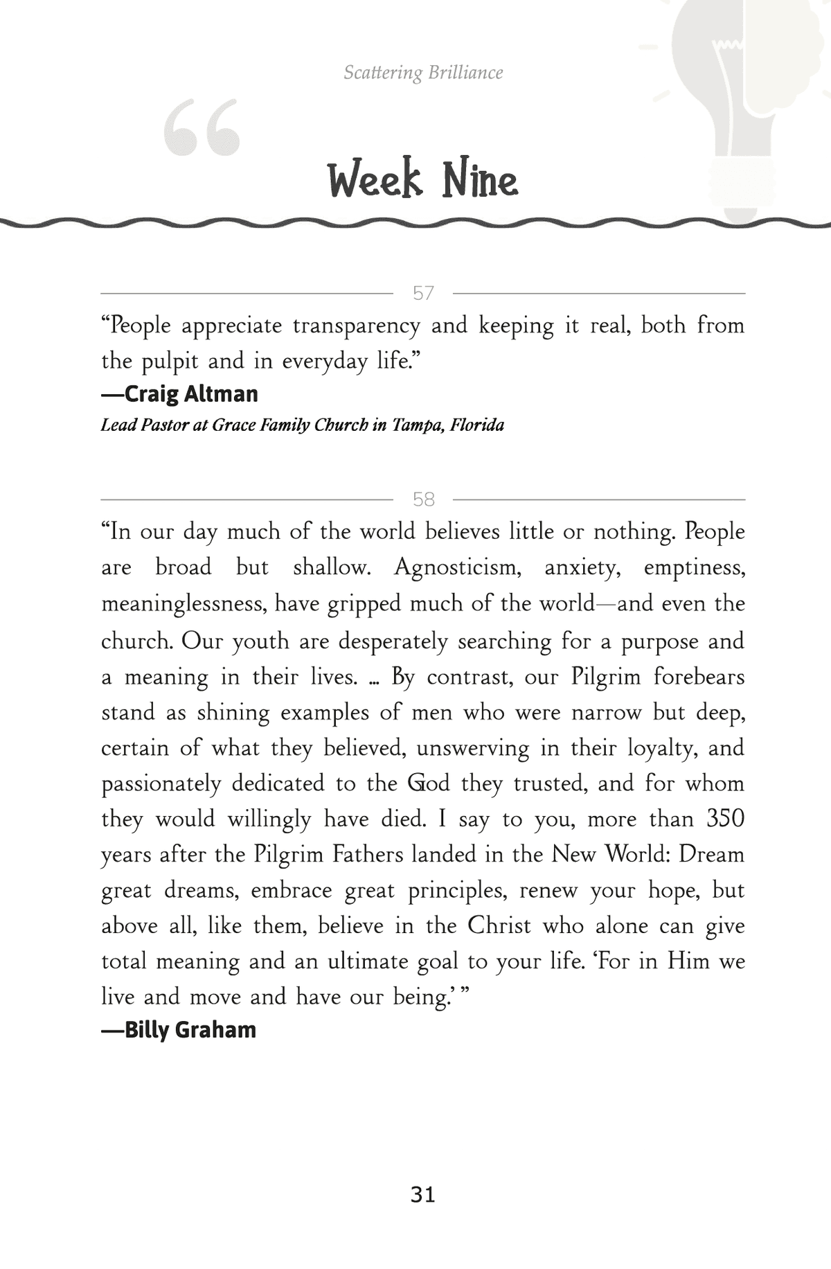 An interior page from Scattering Brilliance